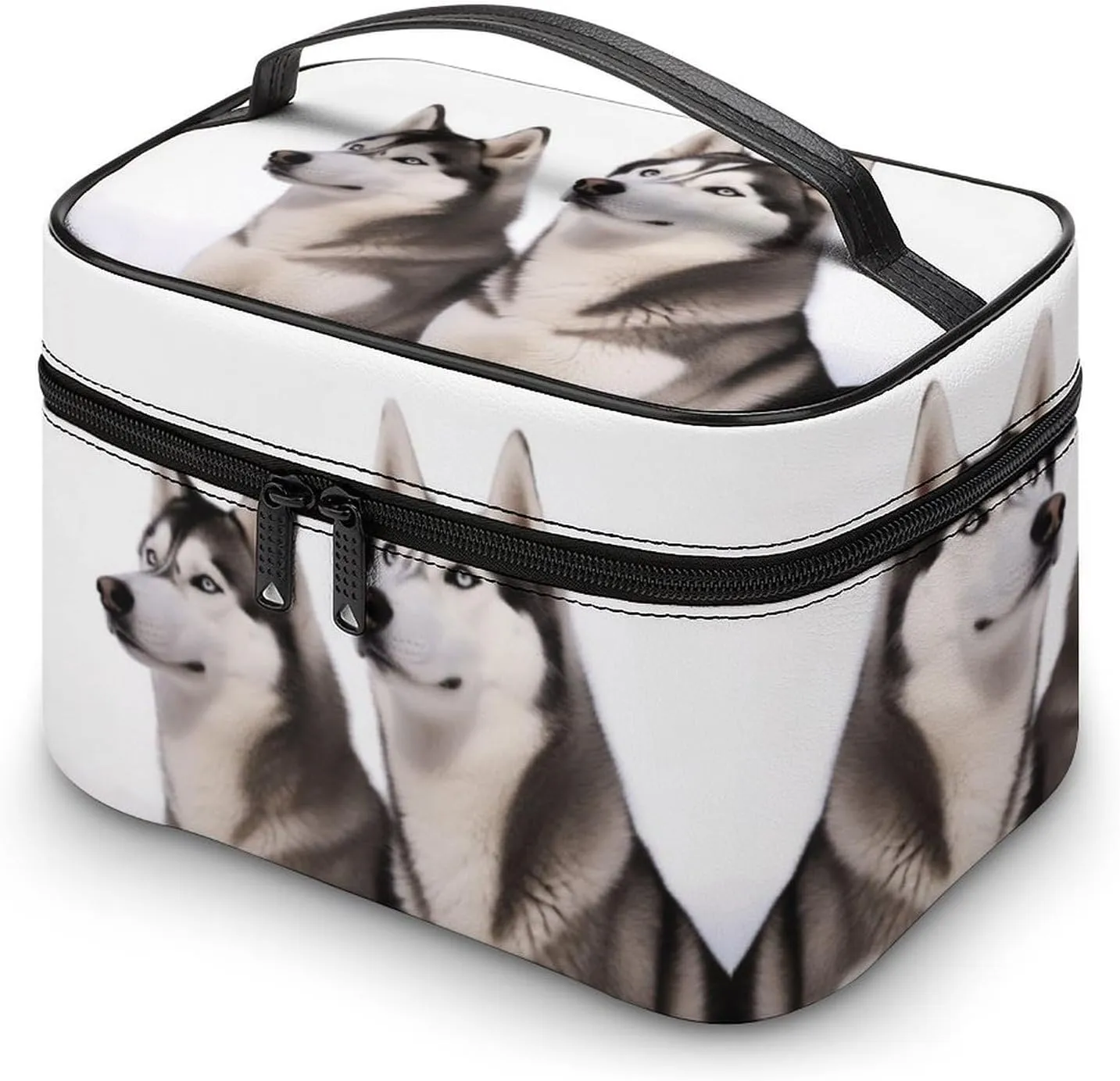 Travel Toiletry Bag for Women And Men,Husky Dogs Toiletry Organizer, Makeup Bag Travel Organizer for Shampoo,Toiletries