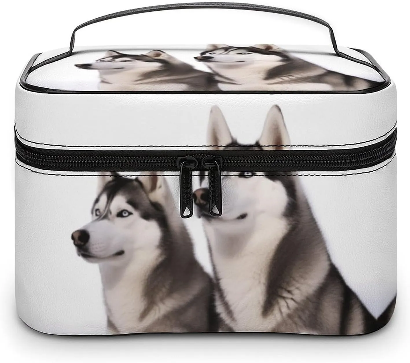 Travel Toiletry Bag for Women And Men,Husky Dogs Toiletry Organizer, Makeup Bag Travel Organizer for Shampoo,Toiletries