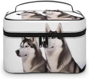 Travel Toiletry Bag for Women And Men,Husky Dogs Toiletry Organizer, Makeup Bag Travel Organizer for Shampoo,Toiletries