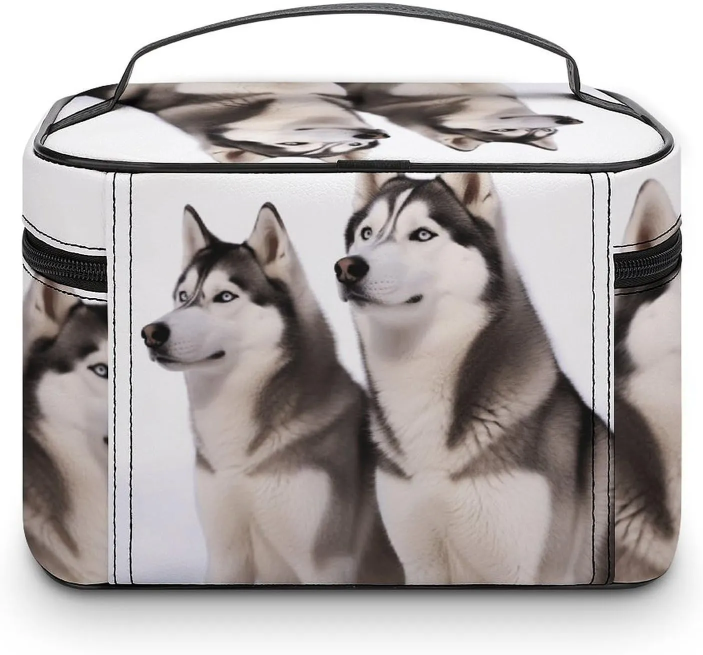 Travel Toiletry Bag for Women And Men,Husky Dogs Toiletry Organizer, Makeup Bag Travel Organizer for Shampoo,Toiletries