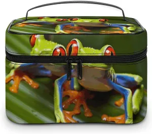 Travel Toiletry Bag for Women And Men,Red Eyed Tree Frog Toiletry Organizer, Makeup Bag Travel Organizer for Shampoo,Toiletries
