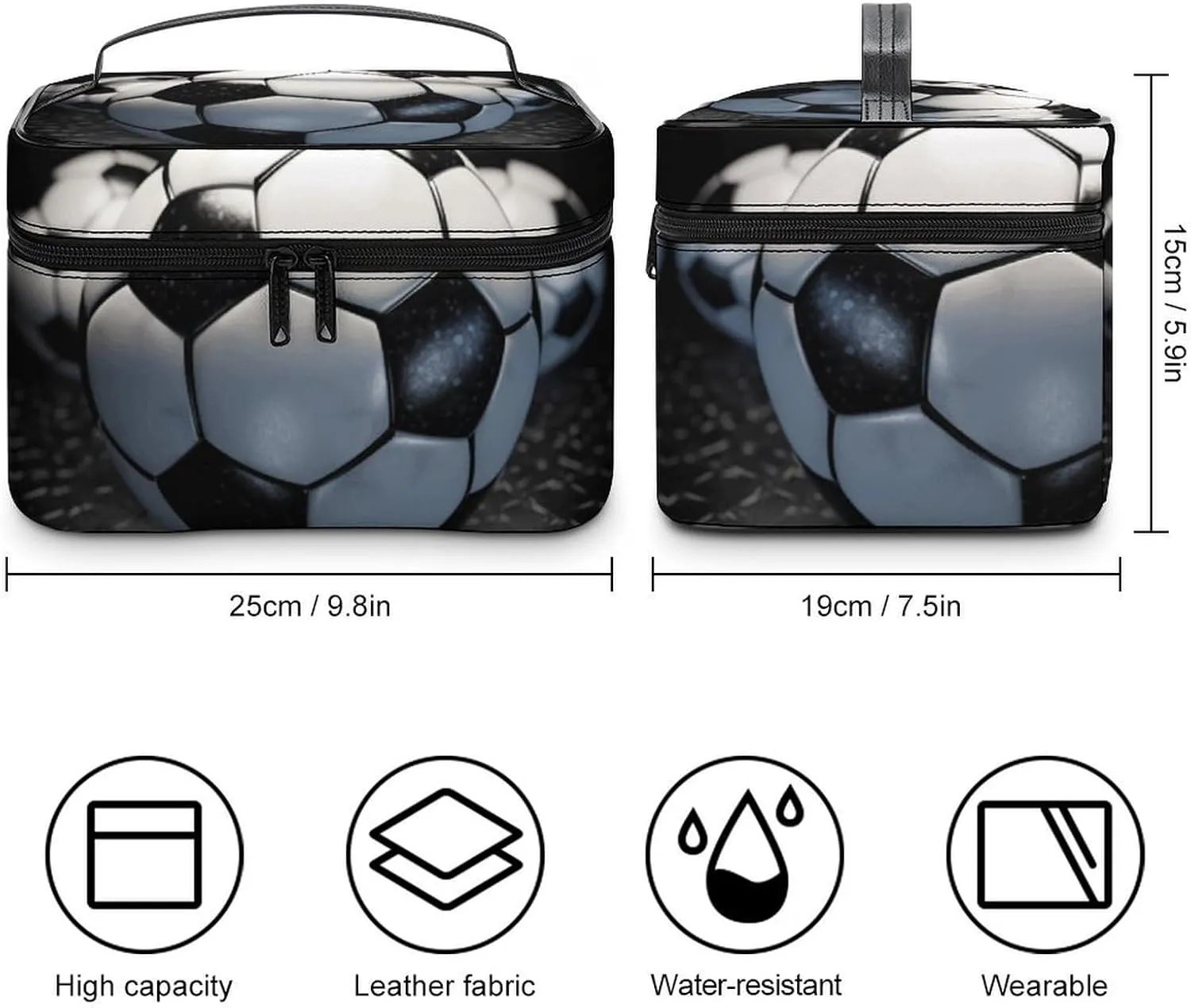 Travel Toiletry Bag for Women And Men,Soccer Ball Toiletry Organizer, Makeup Bag Travel Organizer for Shampoo,Toiletries