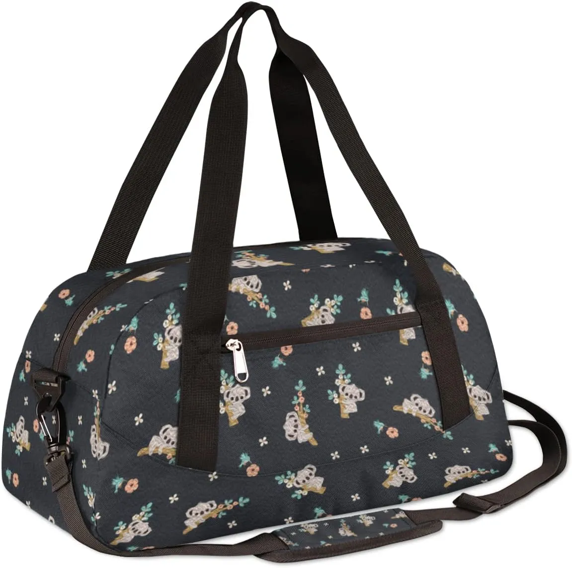 Tree Koala Flowers Kids Duffel Bag for Girls Boys Teens, Koala Oil Painting Dance Bag Overnight Small Duffel Bag Carry On Weekend Sports Gym Travel Bag for School Practice Gymnastics Ballet