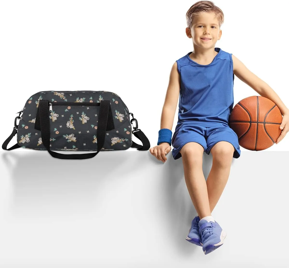 Tree Koala Flowers Kids Duffel Bag for Girls Boys Teens, Koala Oil Painting Dance Bag Overnight Small Duffel Bag Carry On Weekend Sports Gym Travel Bag for School Practice Gymnastics Ballet