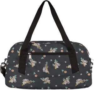 Tree Koala Flowers Kids Duffel Bag for Girls Boys Teens, Koala Oil Painting Dance Bag Overnight Small Duffel Bag Carry On Weekend Sports Gym Travel Bag for School Practice Gymnastics Ballet
