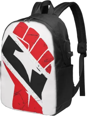 Trinidad Strong Tobago Flag Laptop Backpacks Travel Backpack Casual Business Daypack Sport Rucksack Computer Bag Fits up to 17 Inch Notebook with USB Port