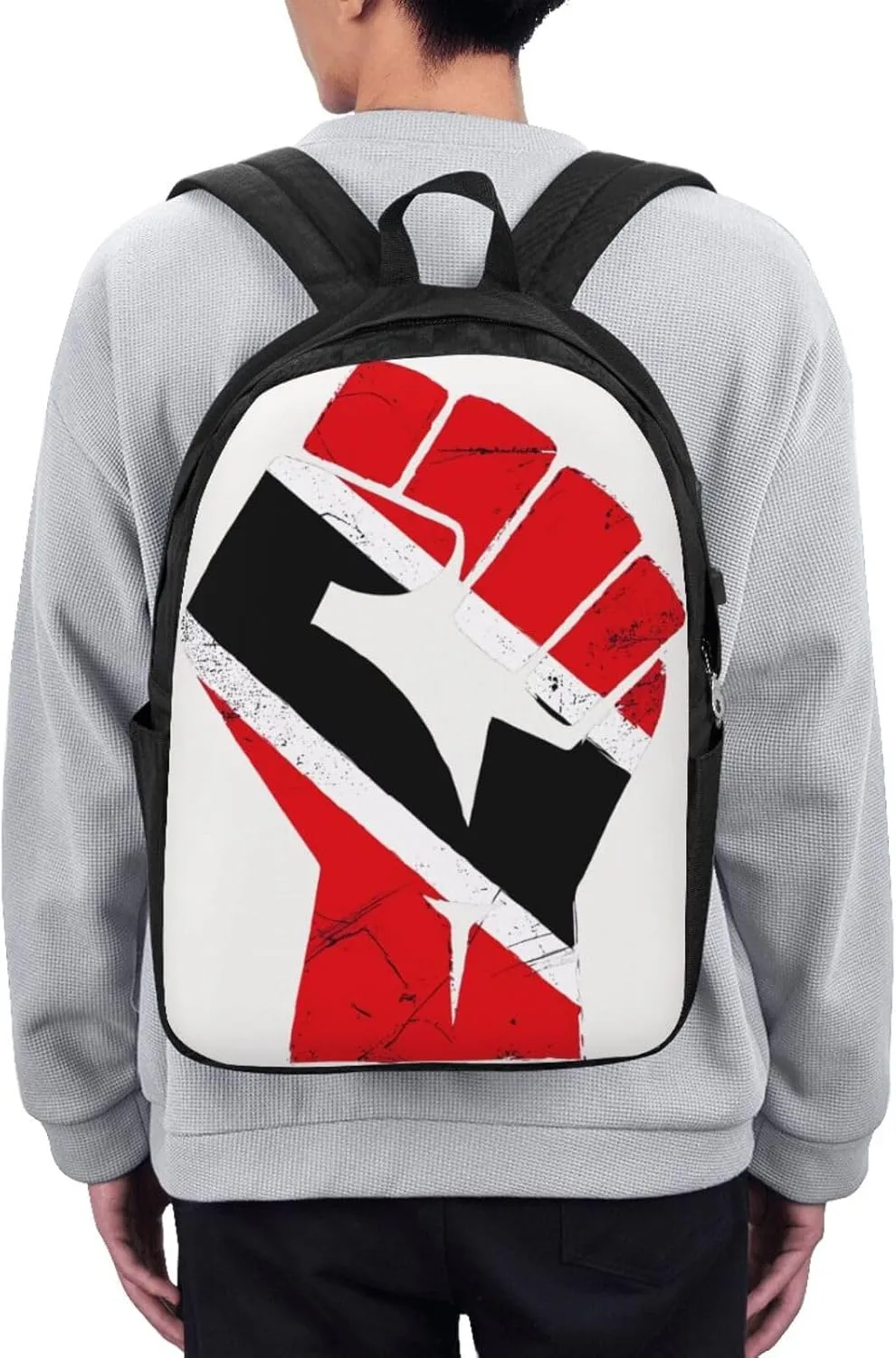 Trinidad Strong Tobago Flag Laptop Backpacks Travel Backpack Casual Business Daypack Sport Rucksack Computer Bag Fits up to 17 Inch Notebook with USB Port