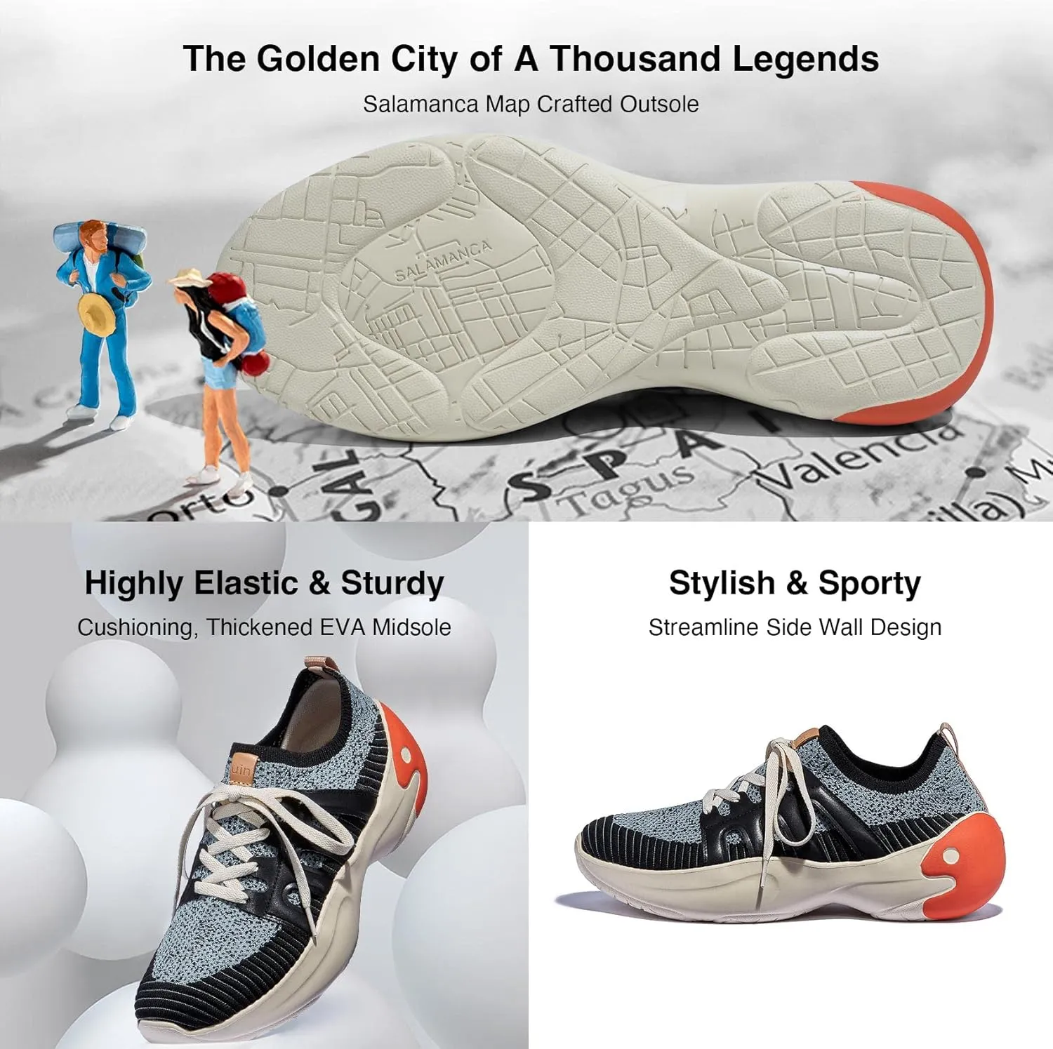 UIN Men's Art Travel Walking Shoes Slip On Casual Lightweight Wide Toe Comfort Fashion Sneaker Salamanca