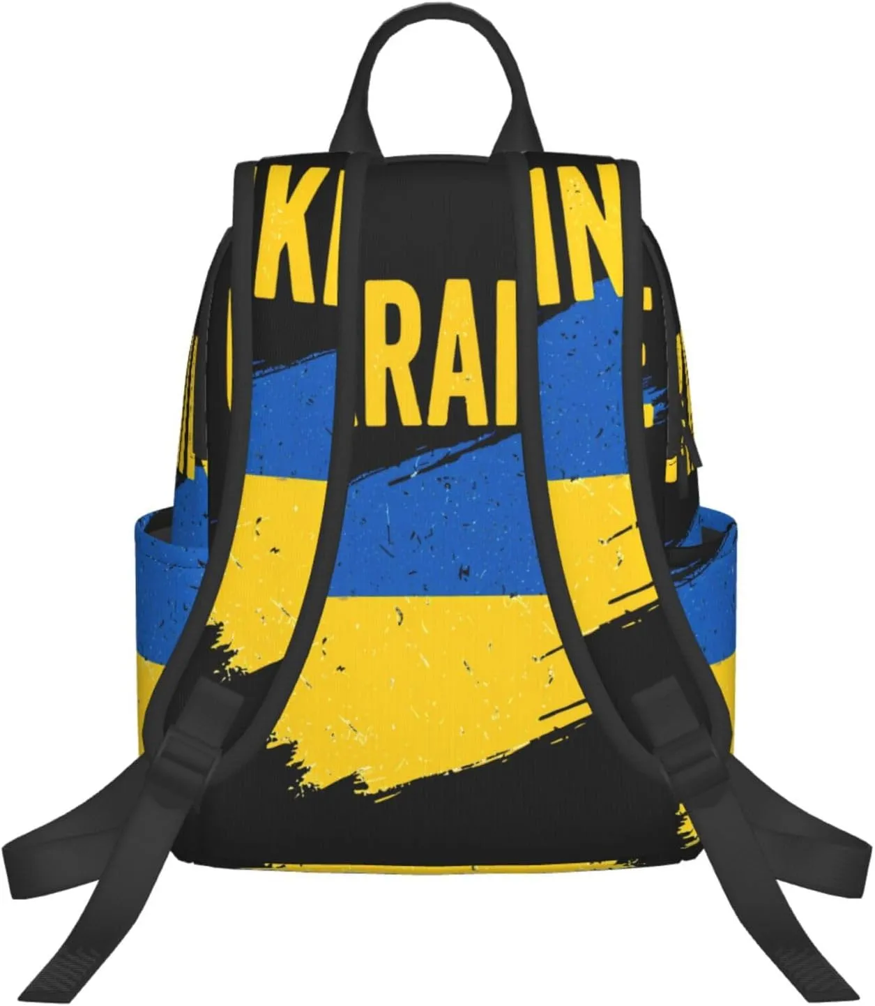 Ukraine Ukrainian Flag Travel Backpacks Casual Laptop Backpack Sport Rucksack Large Capacity Daypack Multi-Pockets Adjustable Strap Bag for Working Hiking