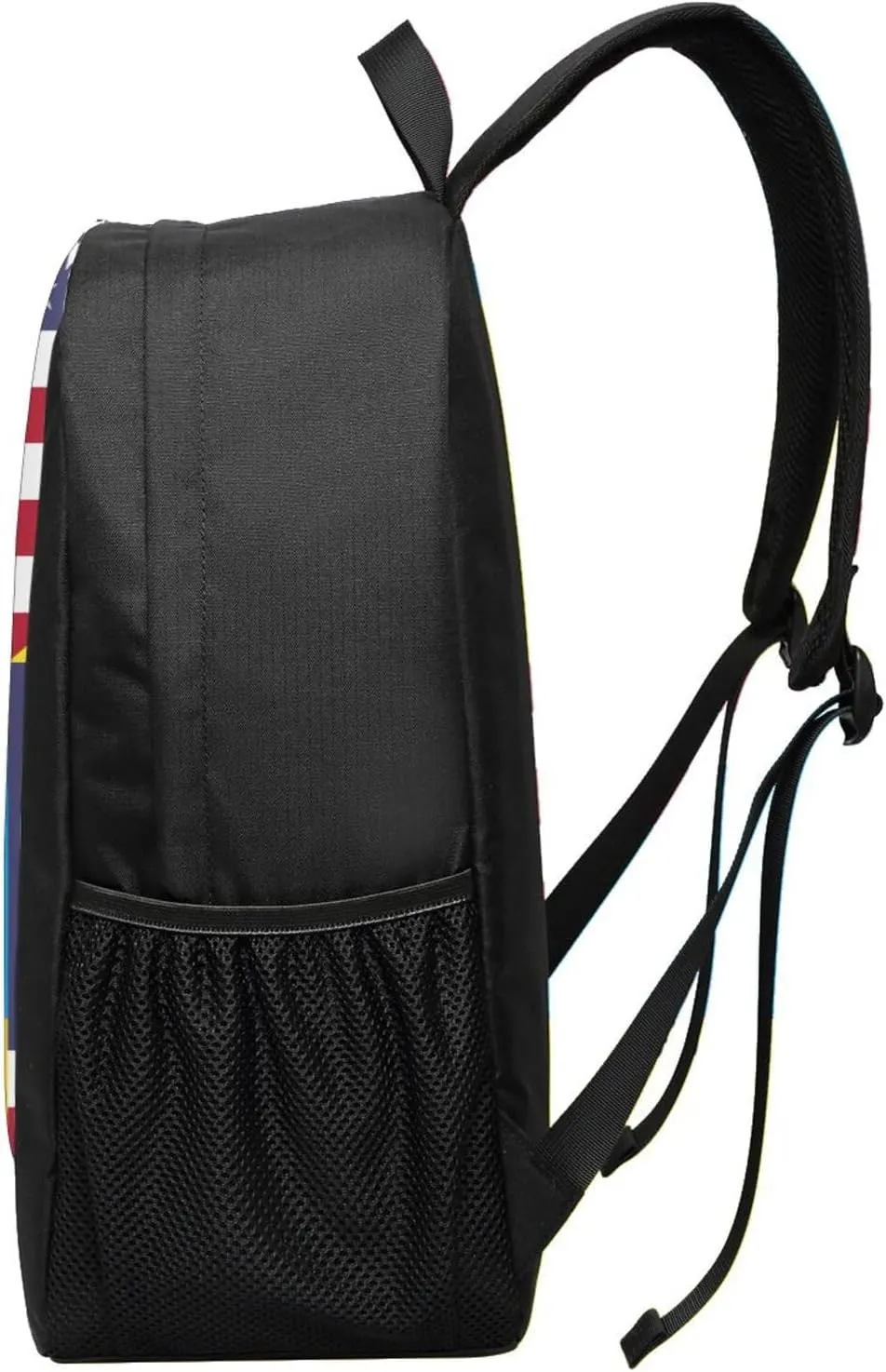 Ukraine Ukrainian Trident American Flag Casual Backpacks Sports Backpack Large Capacity Travel Rucksack Laptop Daypack with Multi-Pockets Adjustable Strap Work Bag for Hiking