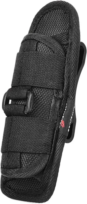 UltraFire Tactical Flashlight Holster,Compact Nylon Duty Belt Flashlight Holder Pouch,1 inch LED Flashlight Universal,with 360 Degrees Rotatable Clip Long Type,Baton Holder