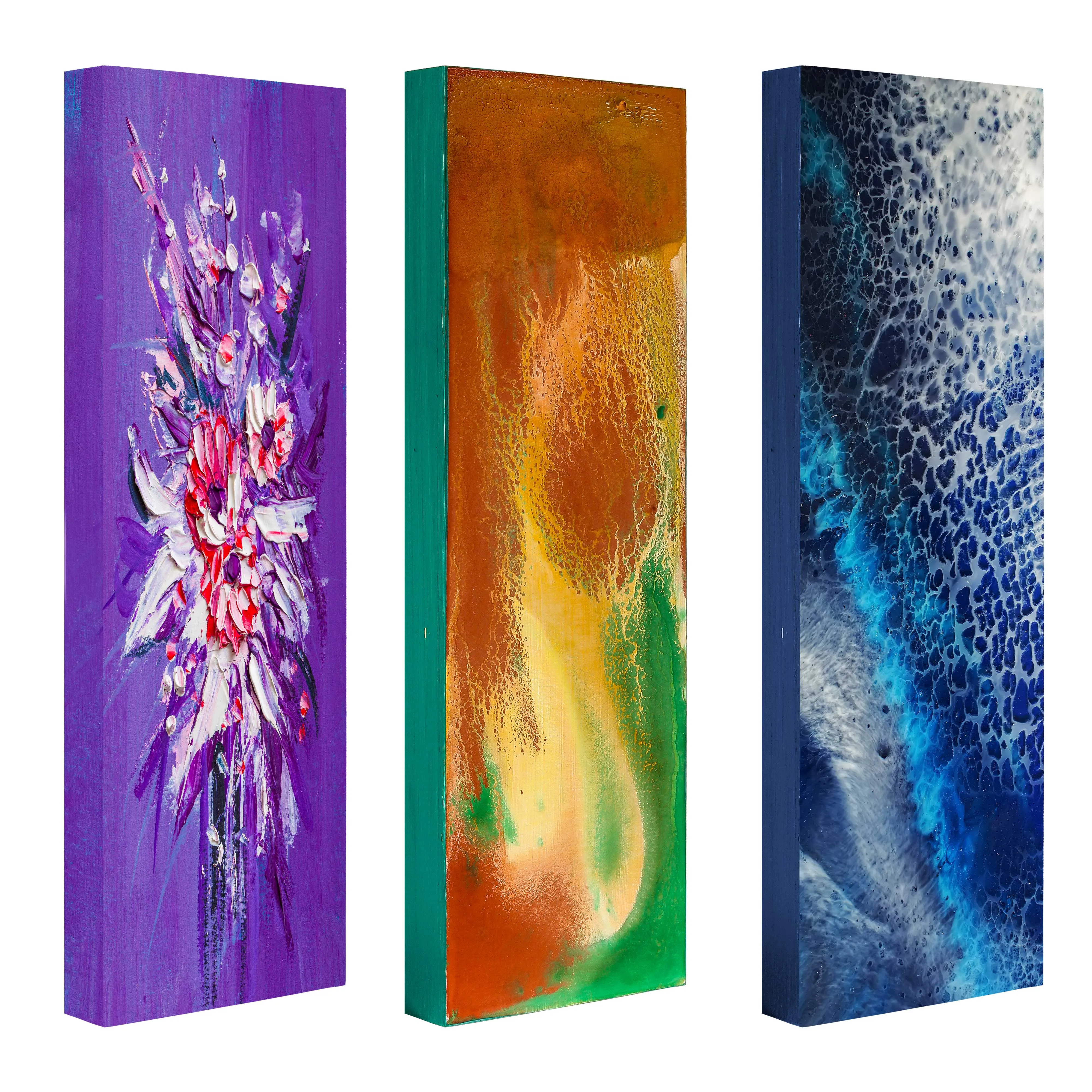 Unfinished Birch Wood Canvas Panels for Painting, 2 Pack of 8x24 inch - Artist Gallery 1-1/2" Deep, Wooden Wall - Mixed-Media Craft, Acrylic, Oil, Encaustic, Paint Pouring