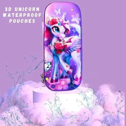 Unicorn Pouch for Kids - Stationery Item for Girls and Boys