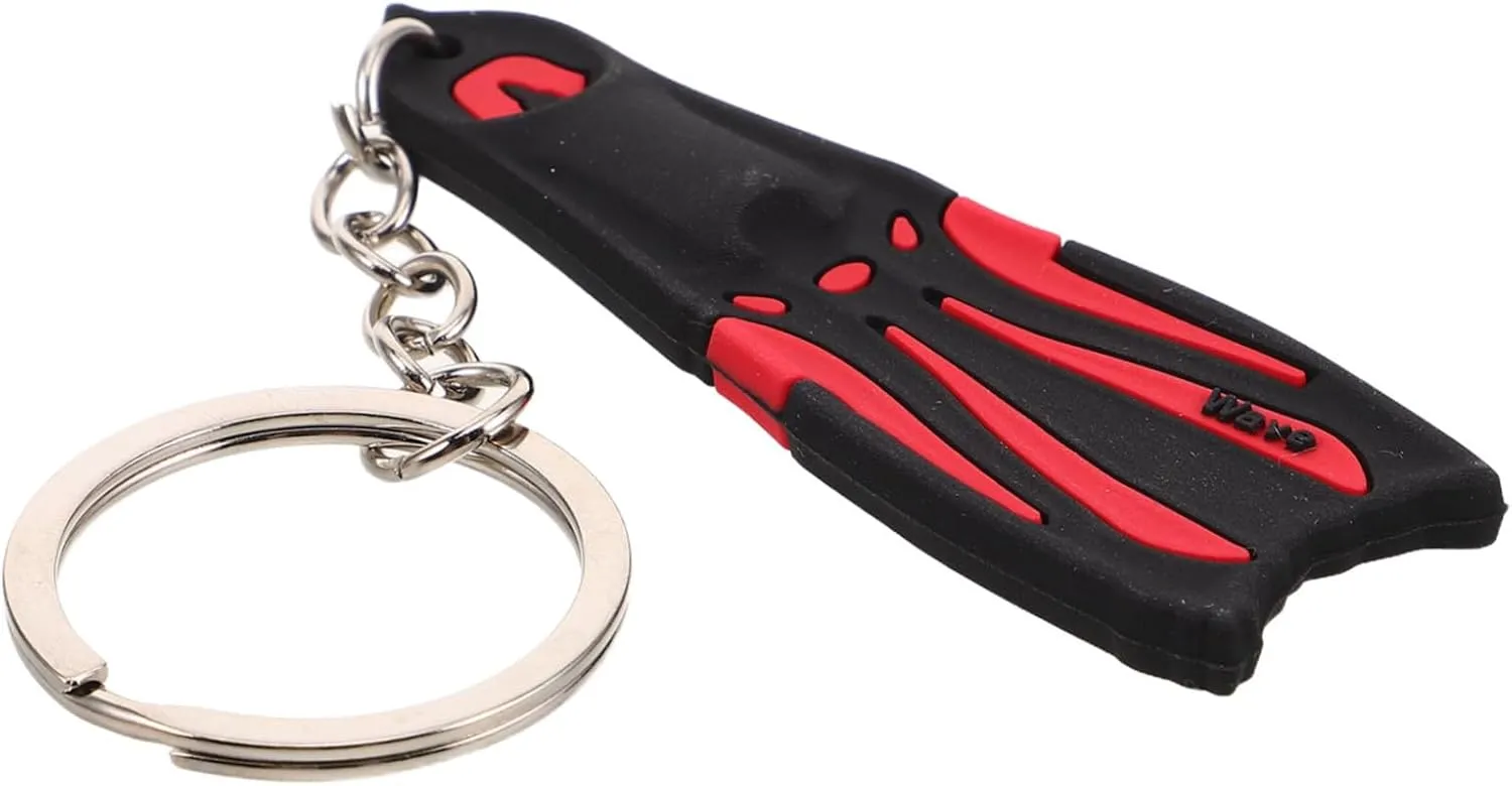 Unique Diving Flipper Keychain Pendant Multi Use Souvenir for Divers Functional Zipper Bag Accessory Scuba Diving Lovers Stylish Keyring Decoration