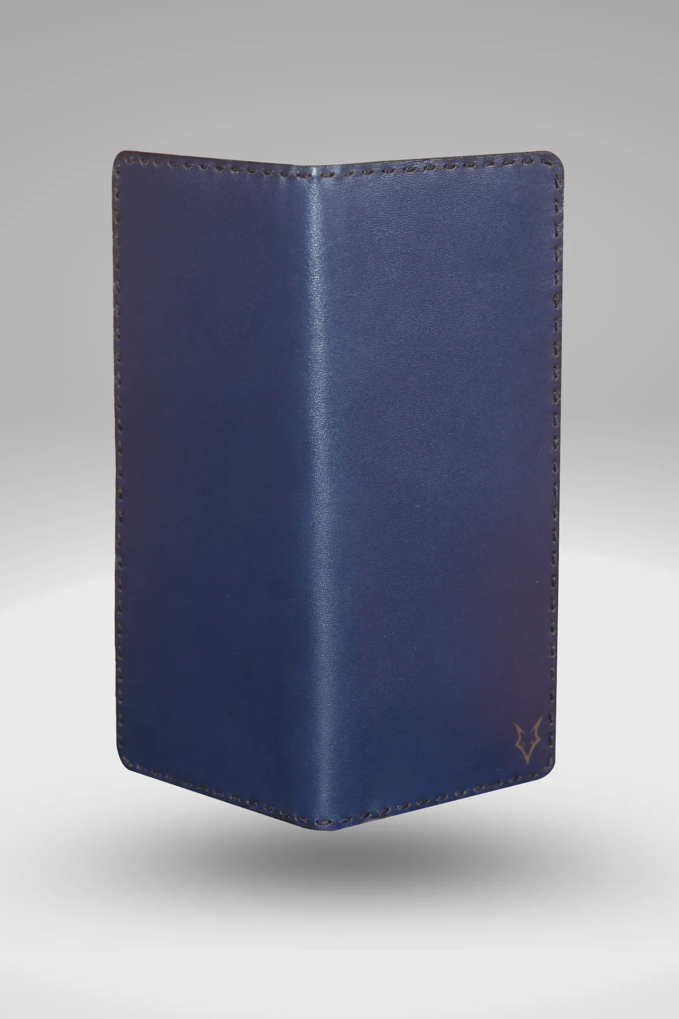 Unisex Soft Genuine Cowhide Leather Wallet In Royal Blue | Bi-fold Hand-Stitched Leather Long Wallet