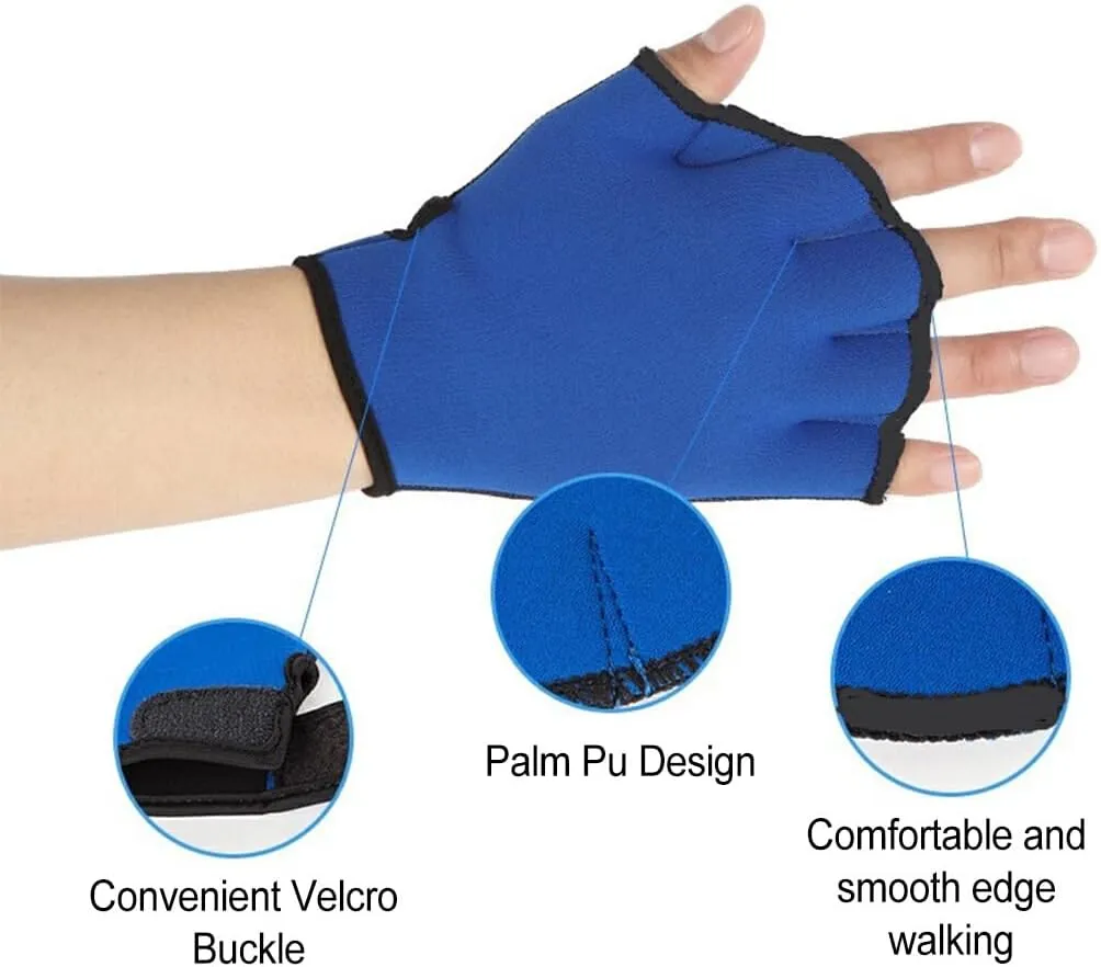 User Friendly Swimming Gloves Aquatic Fitness Equipment Diving Gloves NeopreneRubber Waterproof UV-Proof No Loose Thread