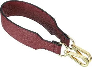 uxcell PU Leather Purse Handles Replacement Short Strap Clutch Bag Handle with Clasp for Handbag Cross Body Wallet Briefcase, 41x3.6cm, Litchi Burgundy Gold Buckle