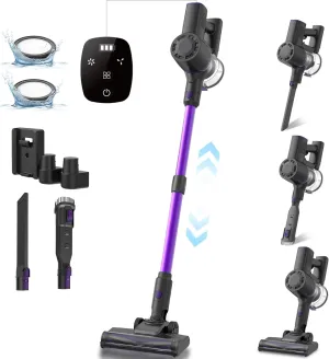 V8PRO Cordless Vacuum Cleaner for Home - 25Kpa Stick Vacuum with Self Standing Design, Max 35Min Runtime, 6 in 1 Lightweight Vacuum for Hardwood Floors and Carpet Pet Hair(Violet)