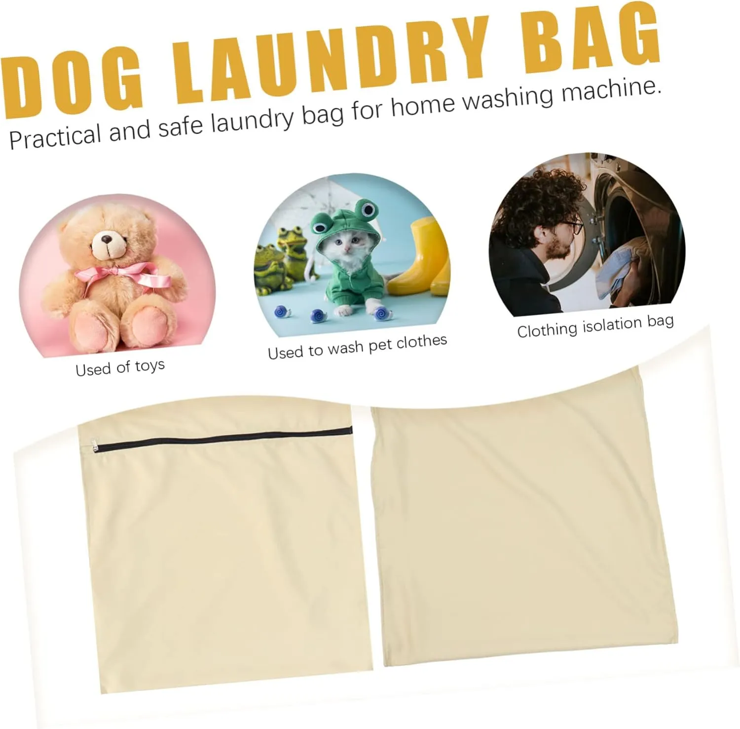 Vaguelly Pet Wash Bag for Dogs Large Capacity Laundry Bag Storage for Clothes for Home Travel Prevents Hair to Use