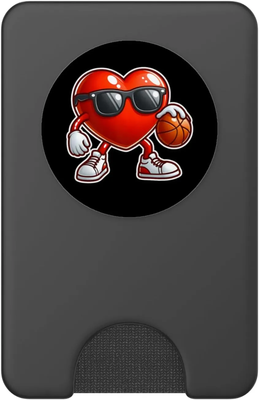 Valentines Day Basketball Dunking Sports Slam Men Boys Kids PopSockets PopWallet for MagSafe