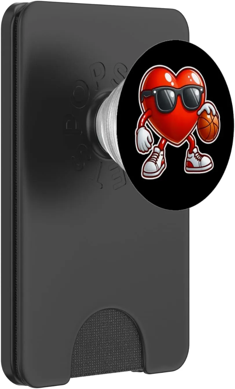 Valentines Day Basketball Dunking Sports Slam Men Boys Kids PopSockets PopWallet for MagSafe