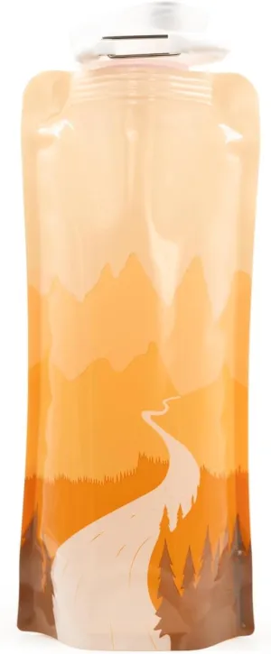 Vapur Flexible, Collapsible Wide Mouth Anti-Bottle with Detachable Carabiner, 23 Ounce, Sierra California Gold, Pack of 2
