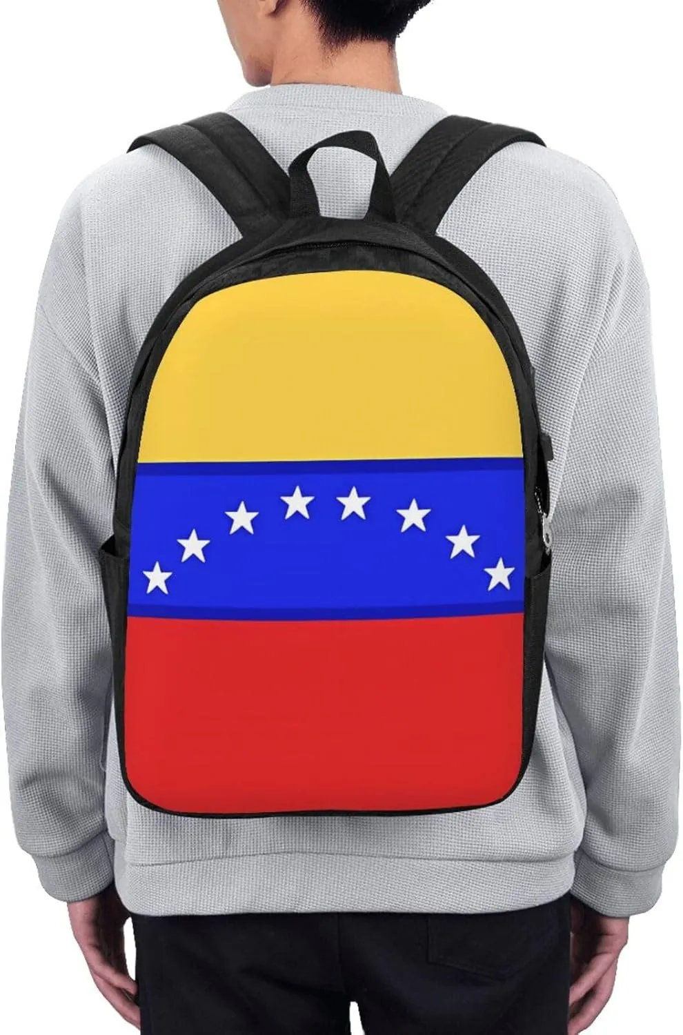 Venezuelan Venezuela Flag Laptop Backpacks Travel Backpack Casual Business Daypack Sport Rucksack Computer Bag Fits up to 17 Inch Notebook with USB Port
