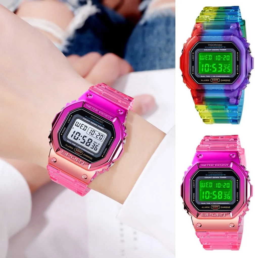 VIGOROSO Digital Watch for Women, Mens Digital Watch Men Waterproof Watches for Men Womens Watch