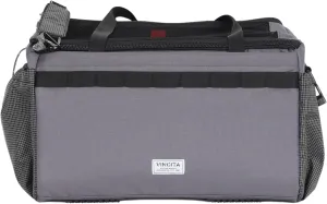 Vincita Caddy Pet Basket for Brompton Bike – Comfortable and Secure Carrier with Aluminum Frame, mesh Cover, Adjustable Strap, and Side Pockets. Compatible with Brompton Front Carrier Block. (Grey)