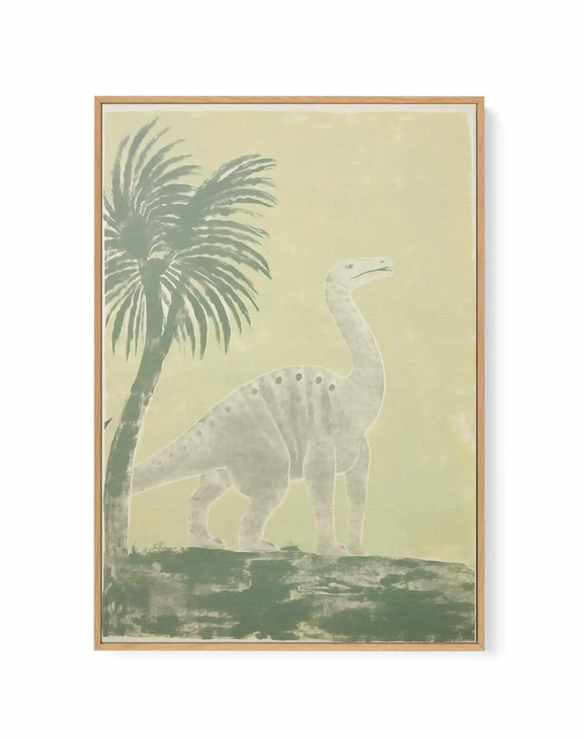 Vintage Dino I | Framed Canvas Art Print