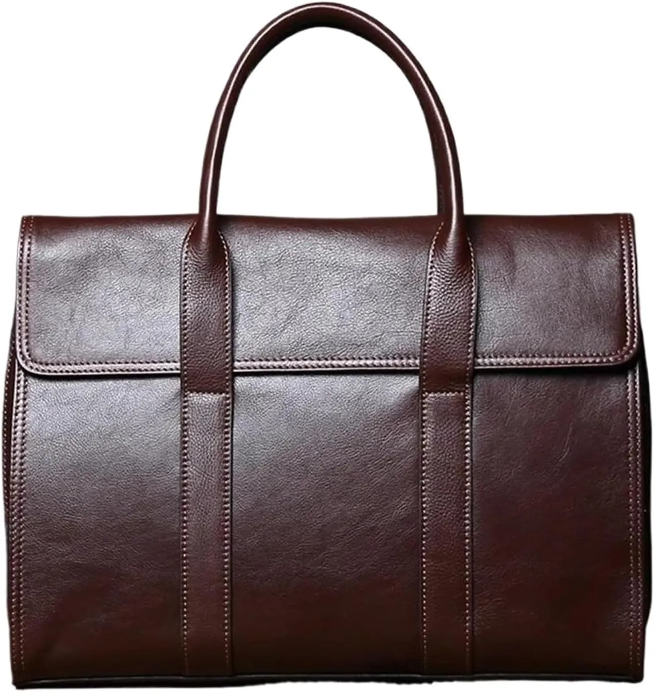 Vintage Leather Men's Briefcase Cowhide Handbag Casual Men Bag Wearable Luggage for 14 Inch Laptops