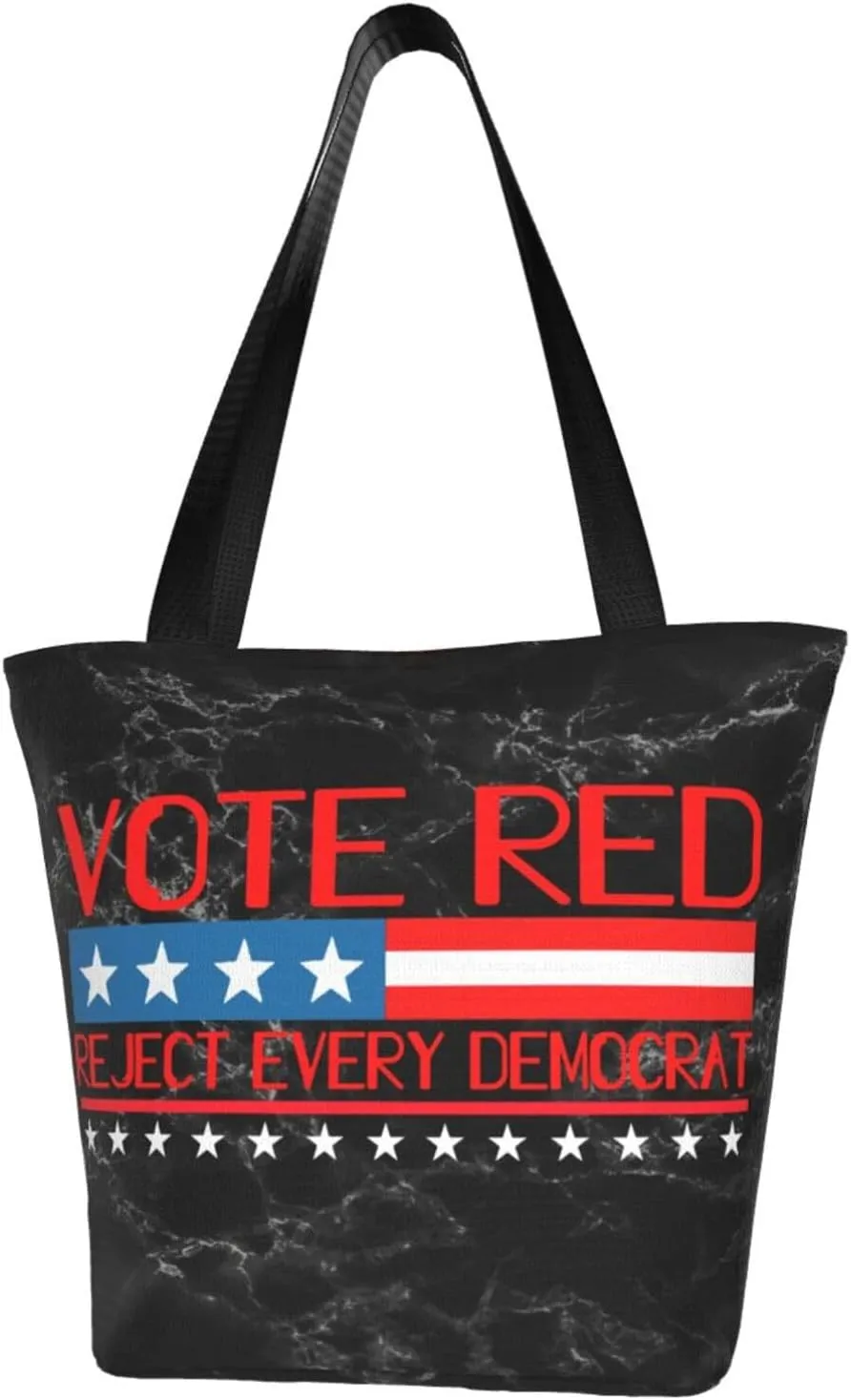 Vote Red Reject Every Democrat Pro Republican Fashion Shoulder Bag Large Capacity For Man Or Woman