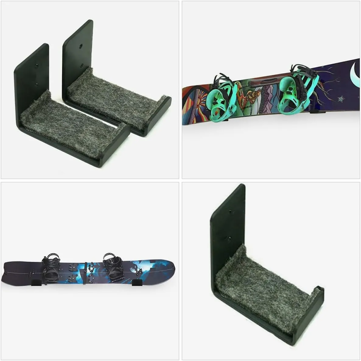 Wall Mount Snowboard Display Rack Stylish Ski Board Holder for Home and Garage Storage Multi Functional