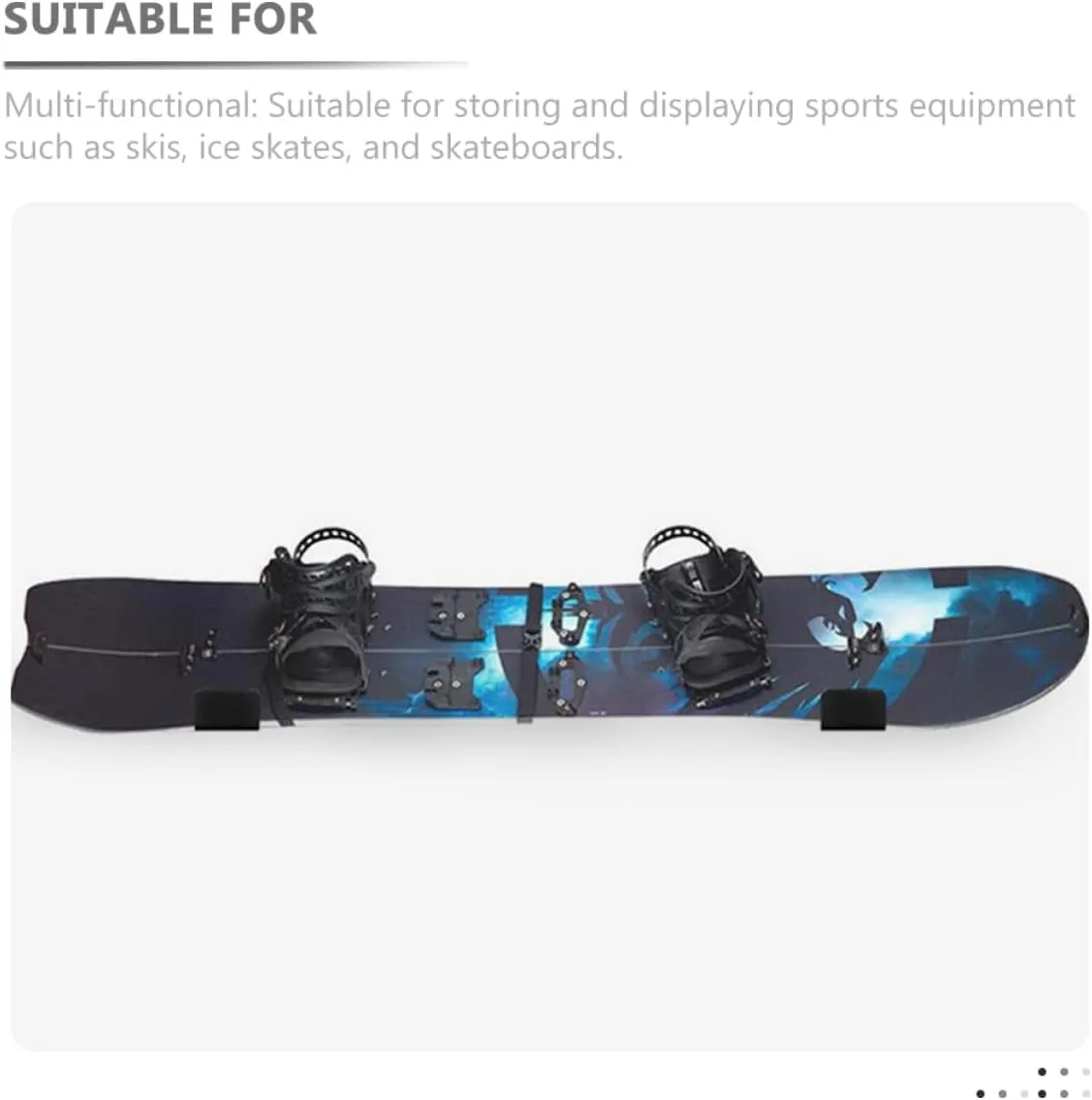 Wall Mount Snowboard Display Rack Stylish Ski Board Holder for Home and Garage Storage Multi Functional
