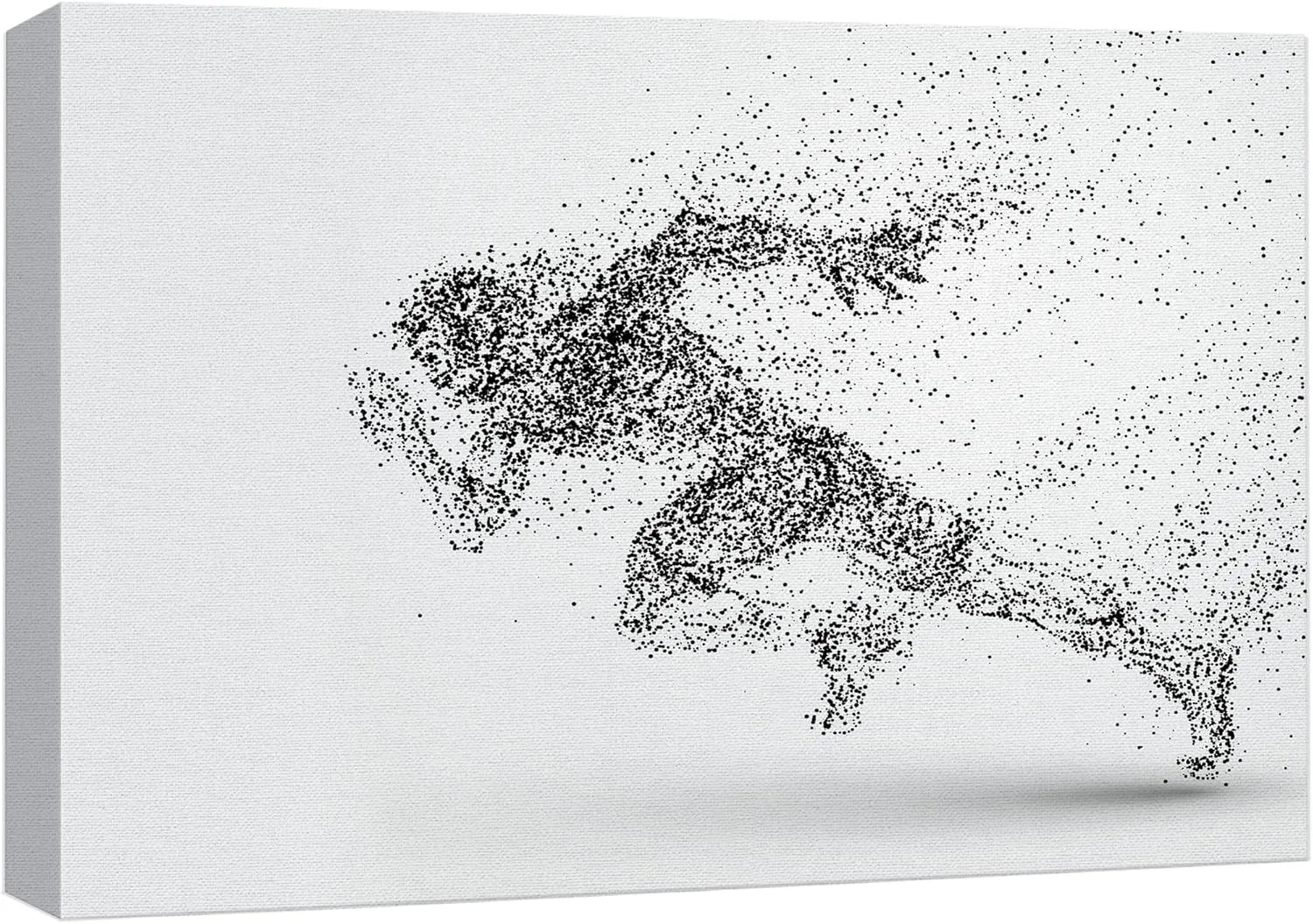 wall26 Canvas Print Wall Art Dot Explosion Abstract Track & Field Runner Sports Athletes Digital Art Modern Art Rustic Scenic Urban Exercise Colorful for Living Room, Bedroom, Office - 32"x48"