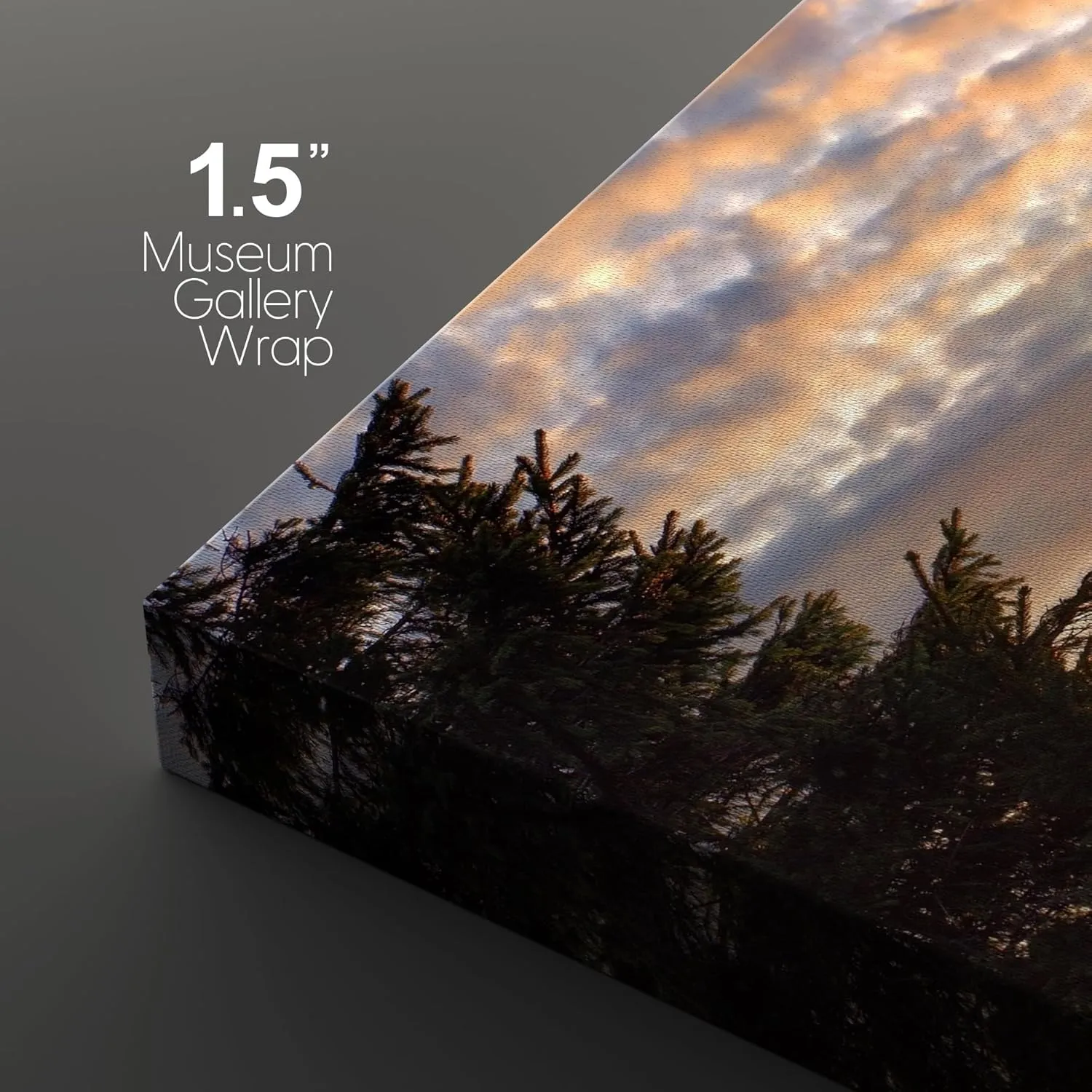 wall26 Canvas Print Wall Art Set Sunset Over Green Mountain Forest Nature Wilderness Photography Realism Zen Scenic Colorful Multicolor for Living Room, Bedroom, Office - 24"x36"x3 Panels