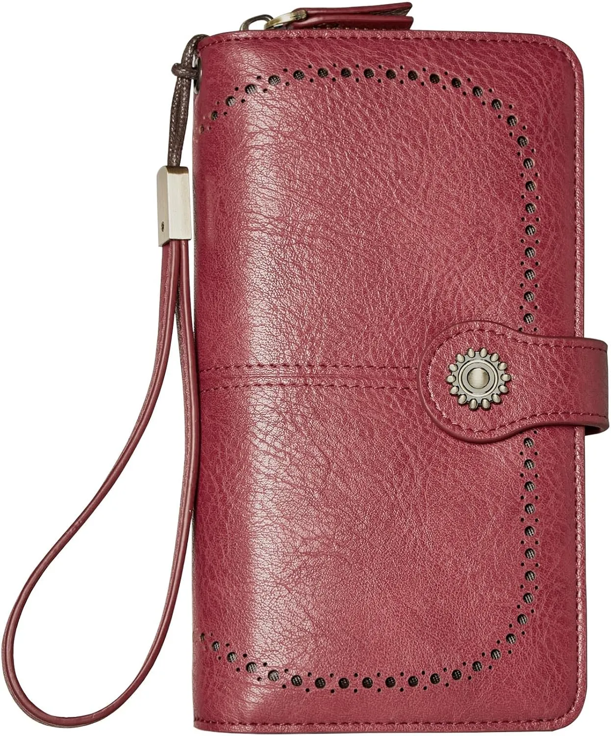 Wallet for Women RFID Blocking Leather Large Capacity Card Holder Ladies Phone Clutch Travel Long Purse Wristlet
