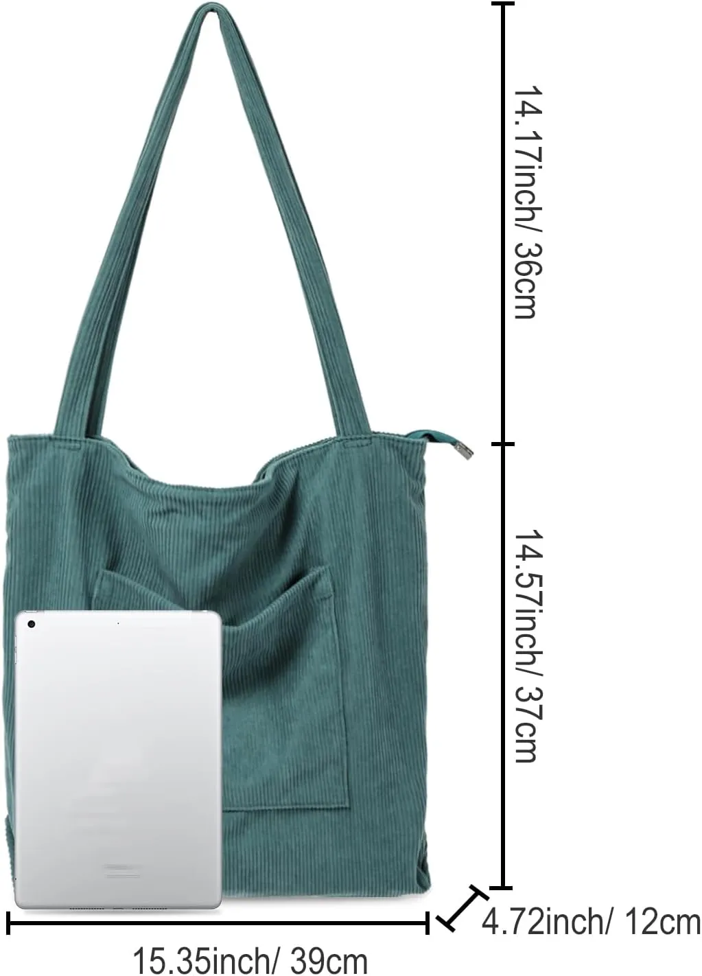 WantGor Women Corduroy Tote Bag, Large Shoulder Hobo Bags Casual Handbags Big Capacity Shopping Work Bag