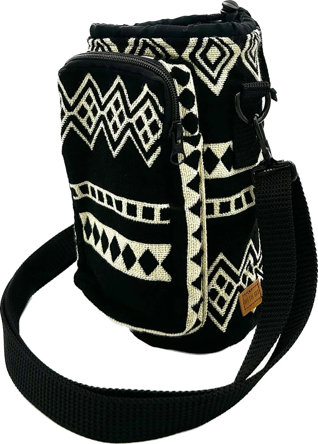 Water Bottle Holder with Strap & Pocket for Phone, Card, Cash or Keys | Bottle Sleeve Carrier for Walking, Backpacking | Hydro and Iron Flask Sling Bag | Camping Accessories