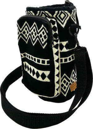 Water Bottle Holder with Strap & Pocket for Phone, Card, Cash or Keys | Bottle Sleeve Carrier for Walking, Backpacking | Hydro and Iron Flask Sling Bag | Camping Accessories
