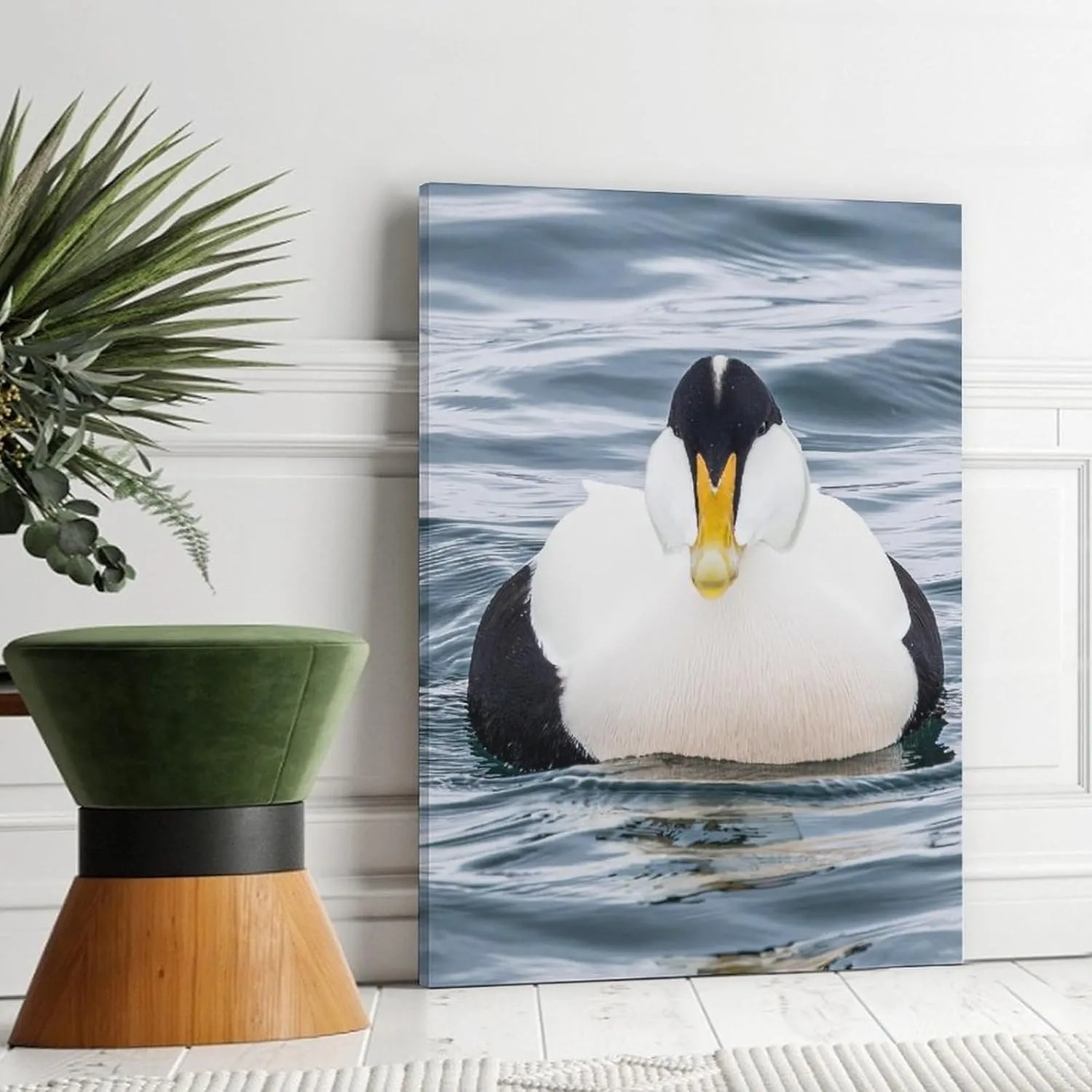 Water Duck Common Eider Room Aesthetics Posters Canvas Posters Bedroom Decoration Sports Office Decoration Gifts Wall Art Decoration Printing Posters 12x18inchs(30x45cm)