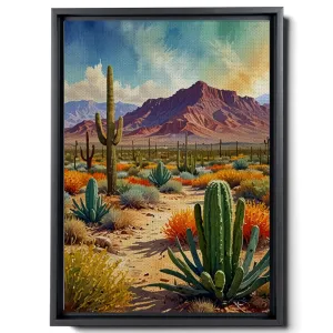 Watercolor Desert Wall Art Print, Desert Art Print, Southwestern Desert Landscape Print, Cactus Wall Art, Cactus Print, Southwest Decor, Art Prints, Wall