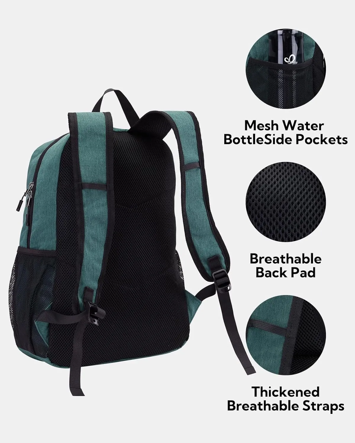 WATERFLY Lightweight Packable Hiking Backpack: 20L Small Foldable Travel Bag Resistant Backpacks for Women Men Camping Vacation Beach Park Outdoor Sports Daypack