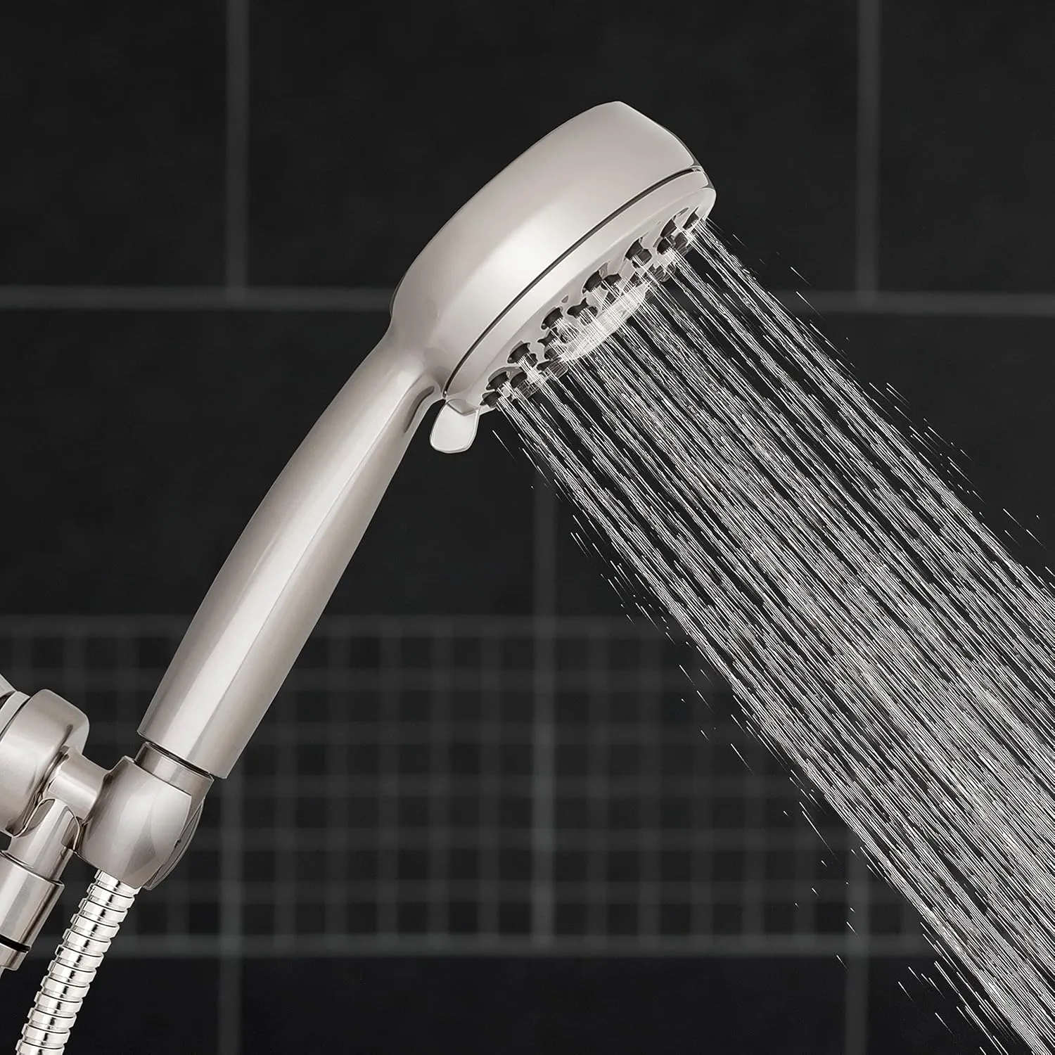 Waterpik High Pressure Hand Held Shower Head With Hose, PowerPulse Massage 7-Mode & HOS-960M Ultra-Flexible Replacement Metal Shower Hose, Extra Long for Handheld Shower Heads