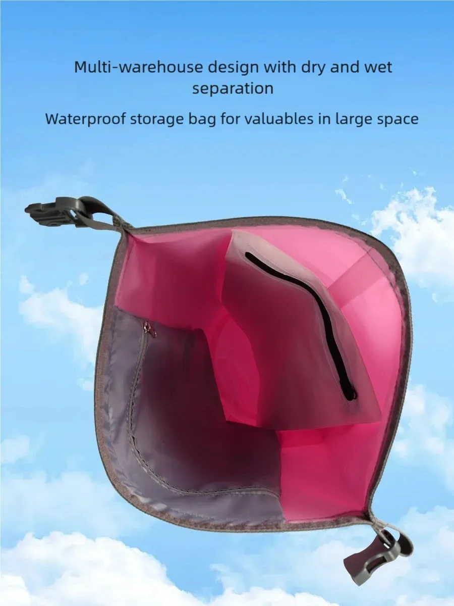 Waterproof and wear-resistant bucket bag Portable shoulder outdoor sports backpack beach rafting swimming diving commuter traveler must have