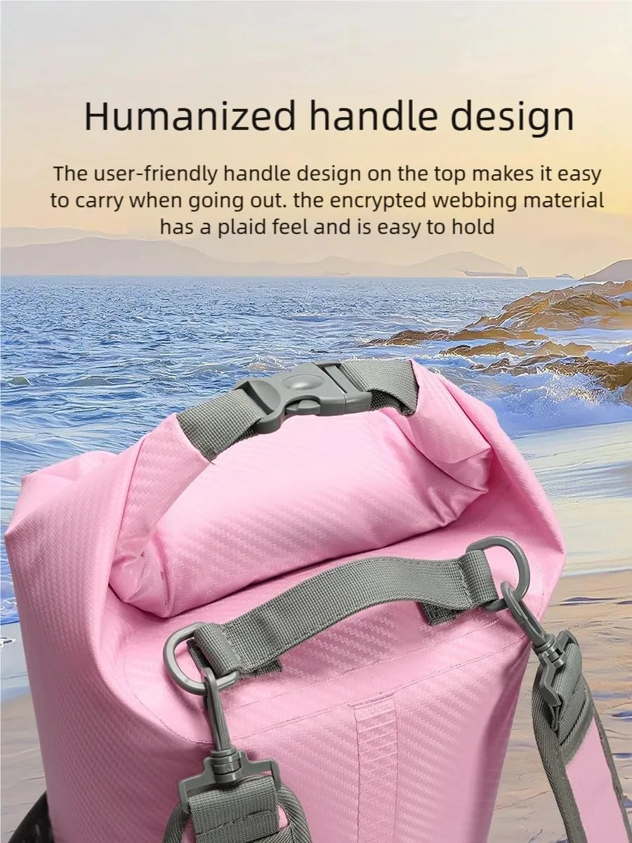 Waterproof and wear-resistant bucket bag Portable shoulder outdoor sports backpack beach rafting swimming diving commuter traveler must have