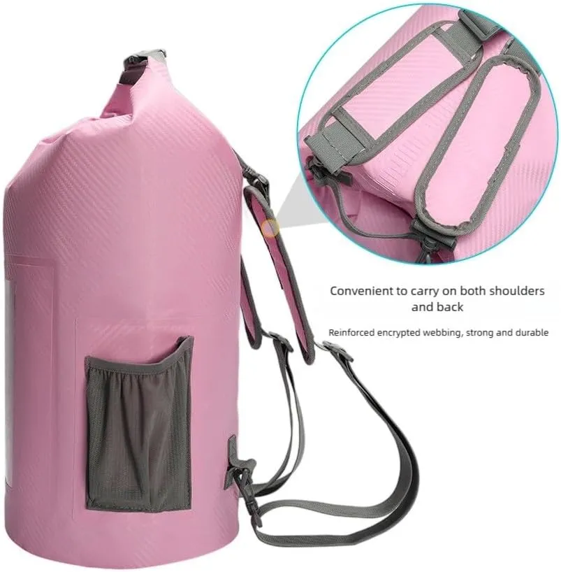Waterproof and wear-resistant bucket bag Portable shoulder outdoor sports backpack beach rafting swimming diving commuter traveler must have