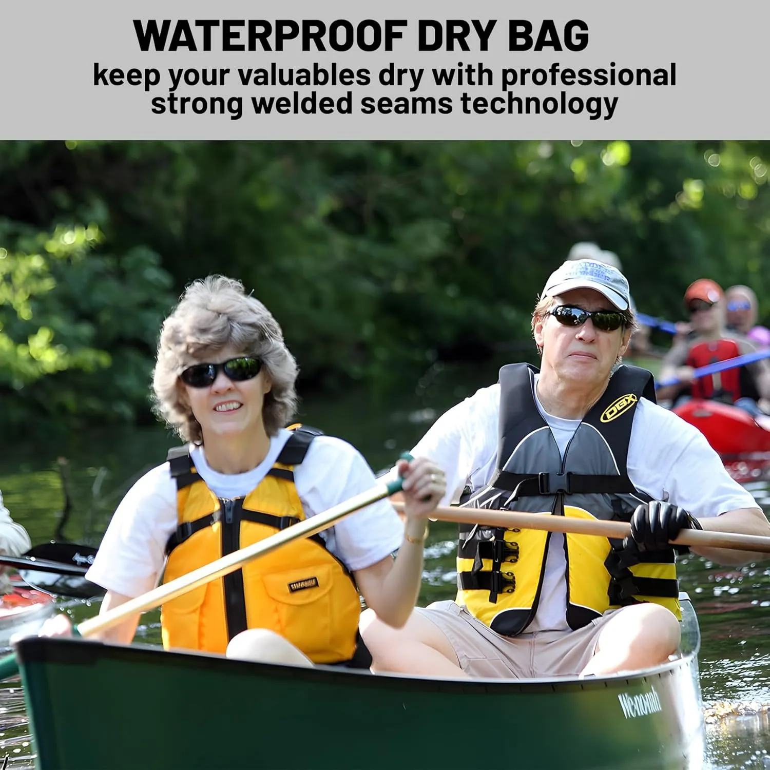 Waterproof Dry Bag,Roll Top Geometric Ombre Waterproof Backpack 5L/10L/20L Floating and Lightweight Bags for Kayaking, Boating, Fishing, Swimming and Camping