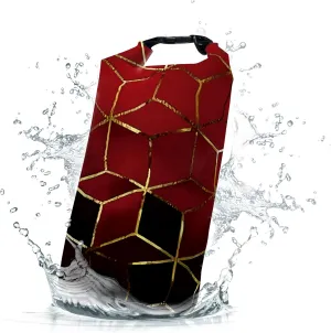 Waterproof Dry Bag,Roll Top Geometric Ombre Waterproof Backpack 5L/10L/20L Floating and Lightweight Bags for Kayaking, Boating, Fishing, Swimming and Camping