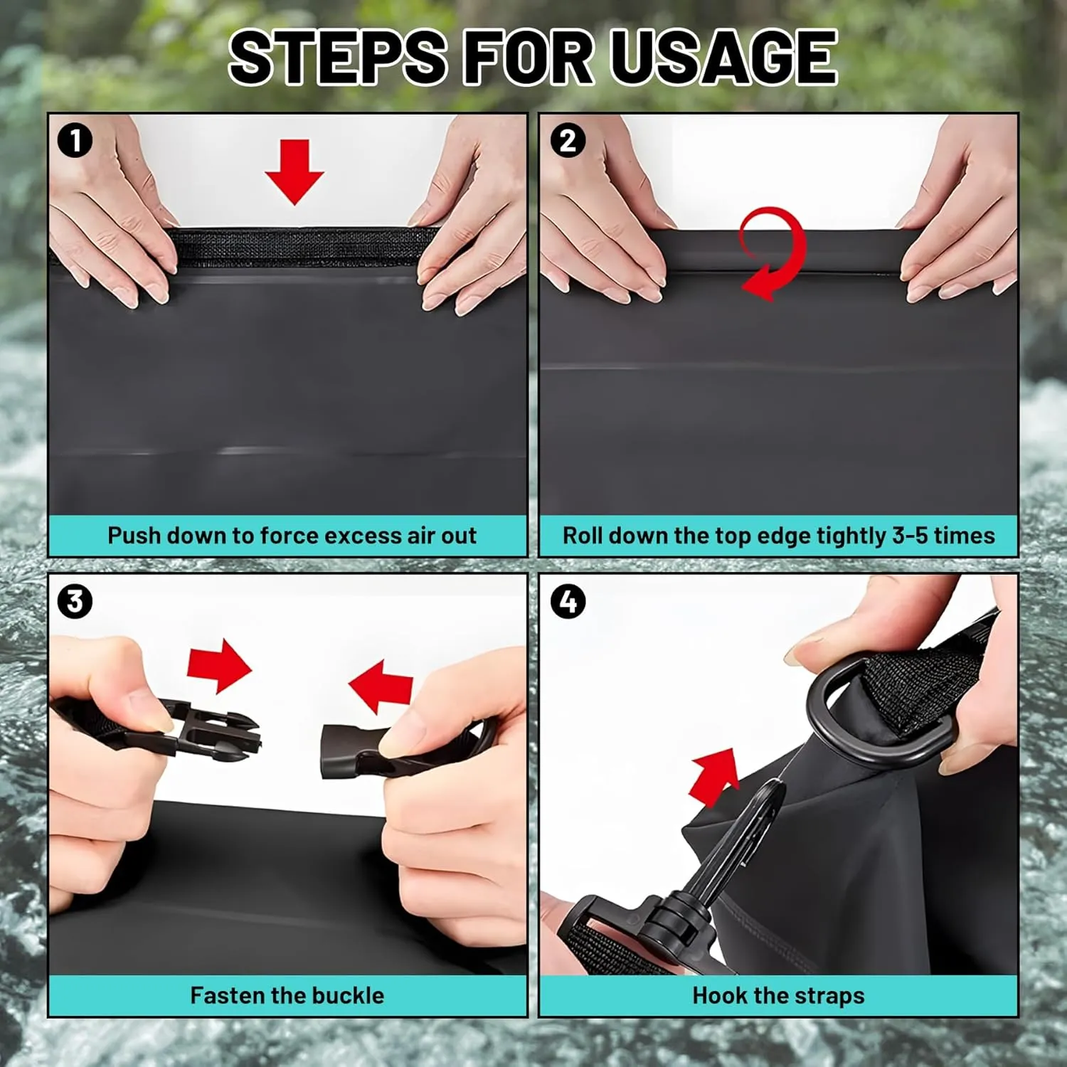 Waterproof Dry Bag,Roll Top Geometric Ombre Waterproof Backpack 5L/10L/20L Floating and Lightweight Bags for Kayaking, Boating, Fishing, Swimming and Camping